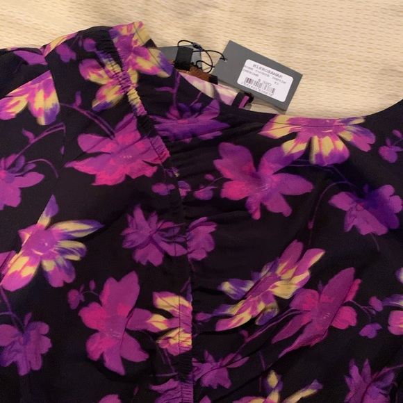 maje purple floral dress